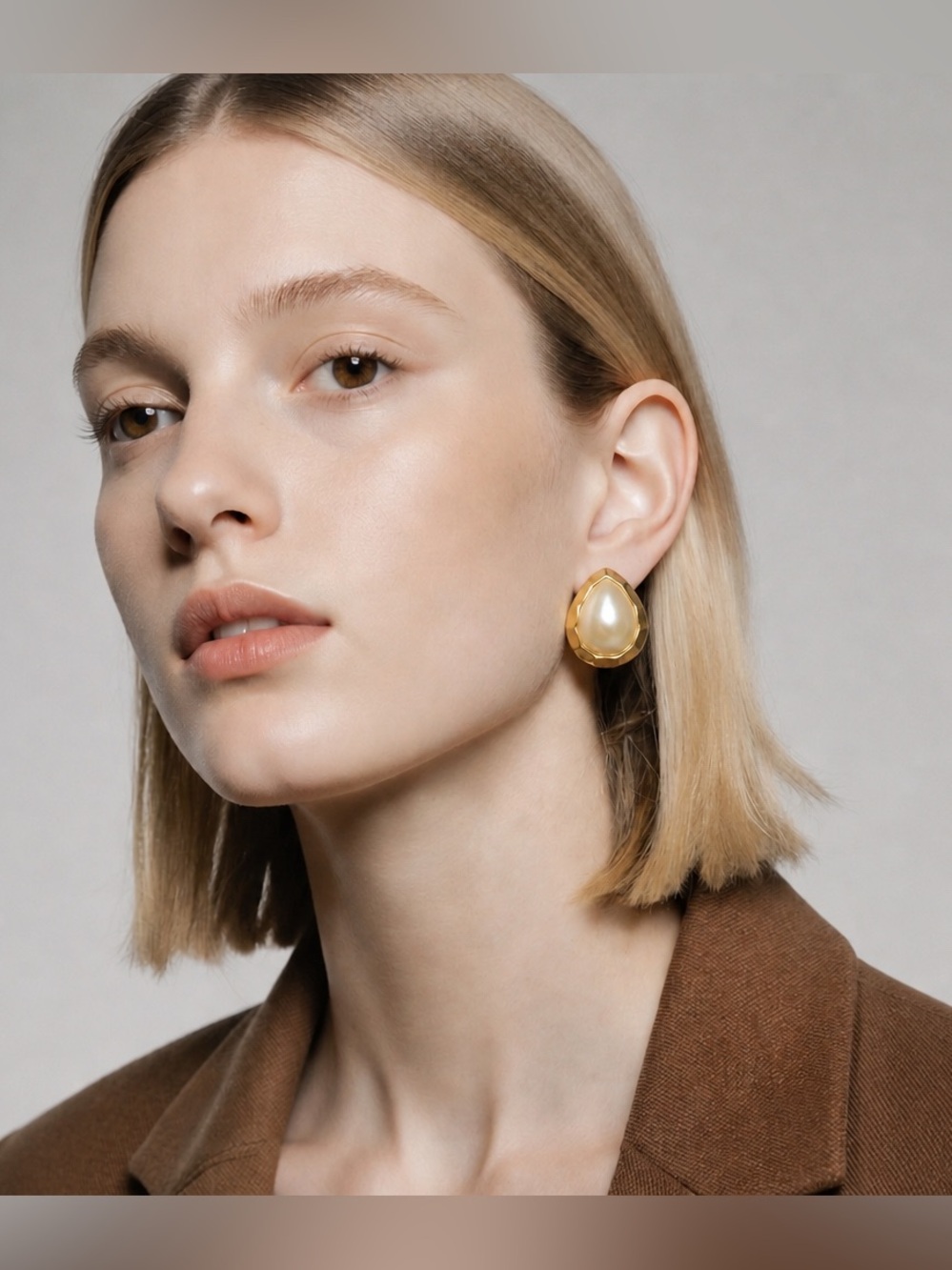YSL Large Teardrop Clip on Earrings